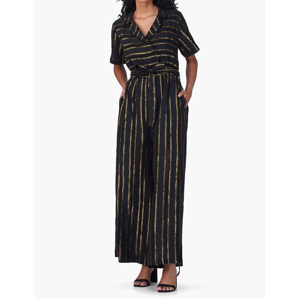 NEW AMERICA & BEYOND midnight luxe jumpsuit in black